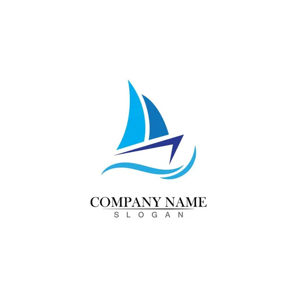 Oceano Cruzeiro Silhueta Navio Logotipo Linear Simples —  Vetores de Stock