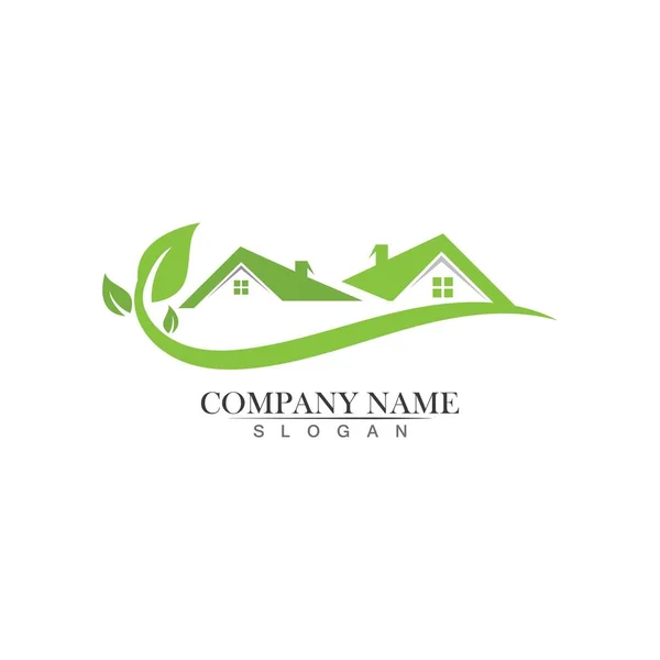 Building Home Nature Logo Design Template — Stockový vektor