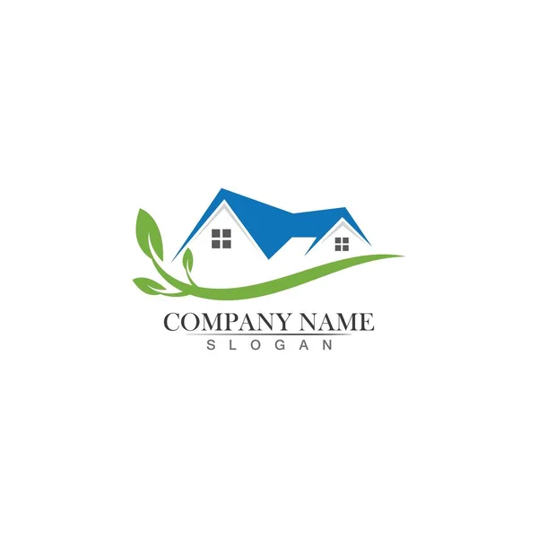 Building Home Nature Logo Design Template — Image vectorielle