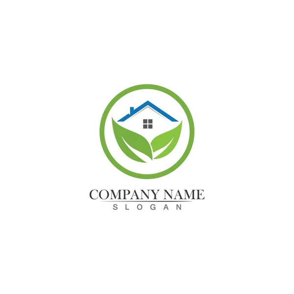 Building Home Nature Logo Design Template — Image vectorielle