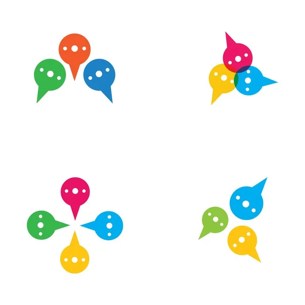 Bubble Logo Template Vector Pictogram Illustratie Ontwerp — Stockvector