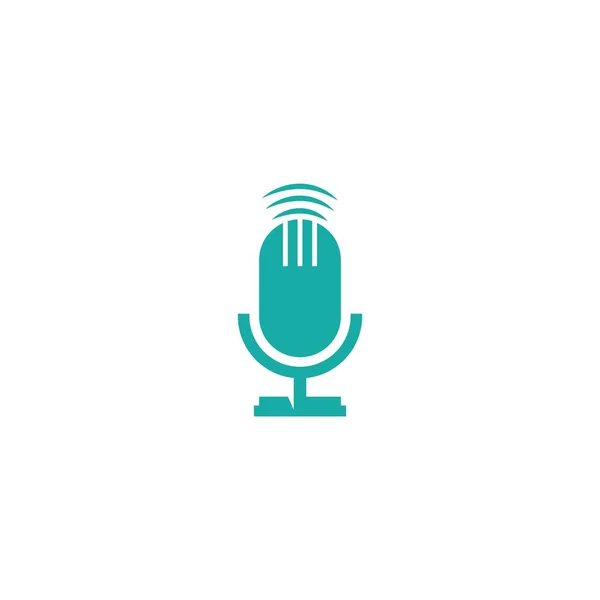 Шаблон Логотипа Микрофона — стоковый вектор
