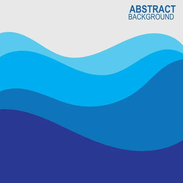 Blue Wave Vector Abstract Background Flat Design Stock Illustration — Stock Vector