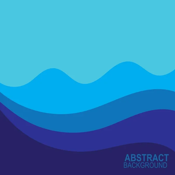 Blue Wave Vector Abstract Background Flat Design Stock Illustration — Stock Vector