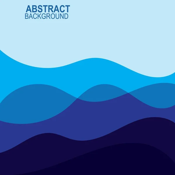 Синя Хвиля Вектор Абстрактний Фон Плоский Дизайн Стокової Ілюстрації — стоковий вектор