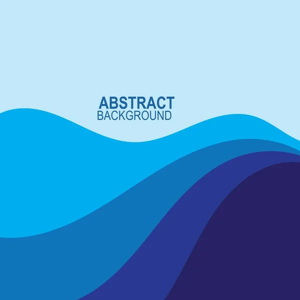 Blue Wave Vector Abstract Background Flat Design Stock Illustration — Stock Vector