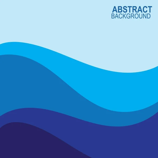 Blue Wave Vector Abstract Background Flat Design Stock Illustration — Stock Vector