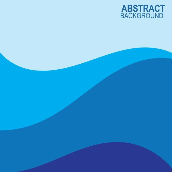Blue Wave Vector Abstract Background Flat Design Stock Illustration — Stock Vector