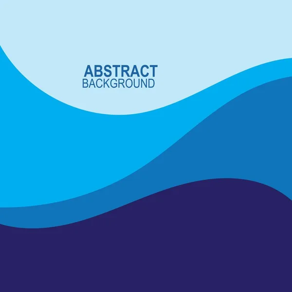 Blue Wave Vector Abstract Background Flat Design Stock Illustration — Stock Vector