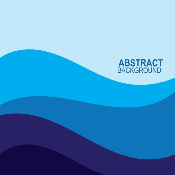 Blue Wave Vector Abstract Background Flat Design Stock Illustration — Stock Vector