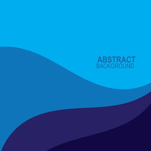 Blue Wave Vector Abstract Background Flat Design Stock Illustration — Stock Vector