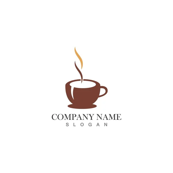 Kaffeetasse Logo Template Vektor Icon Design — Stockvektor