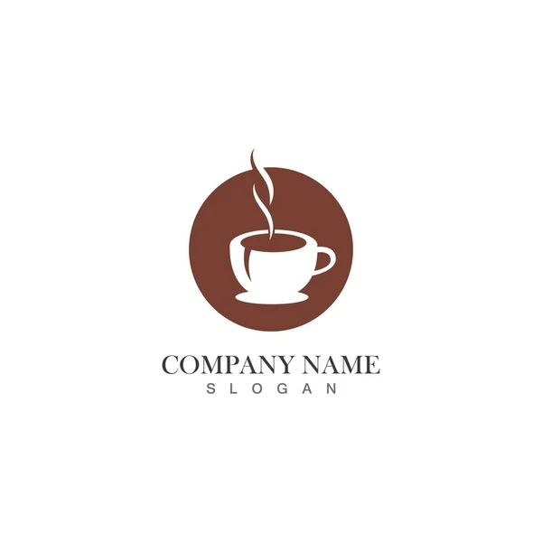 Kaffeetasse Logo Template Vektor Icon Design — Stockvektor