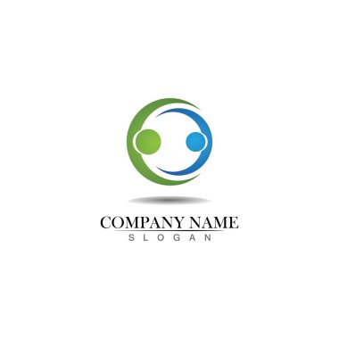 C people logo design vector