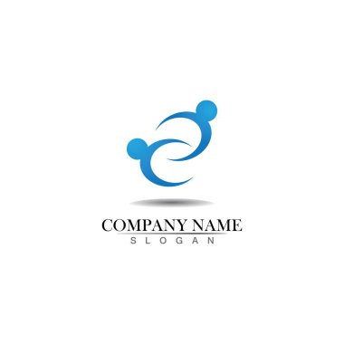 C people logo design vector