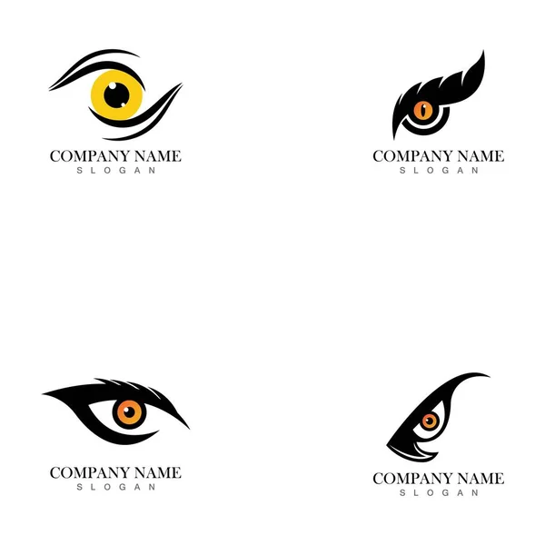 Шаблон Дизайну Логотипу Орел Очей — стоковий вектор