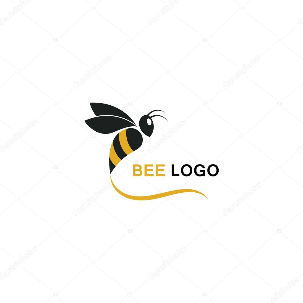 Bee Logo Template vector icon illustration design