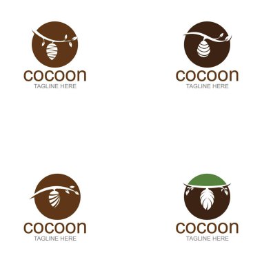 Koza logo şablonu vektör simgesi ve simgesi