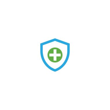 Medical Cross Shield Logo Design Vector