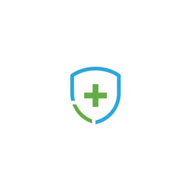 Medical Cross Shield Logo Design Vector