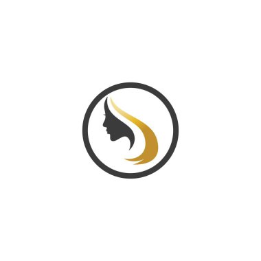 Kadınlar siluet resimli logo şablonuyla karşı karşıya