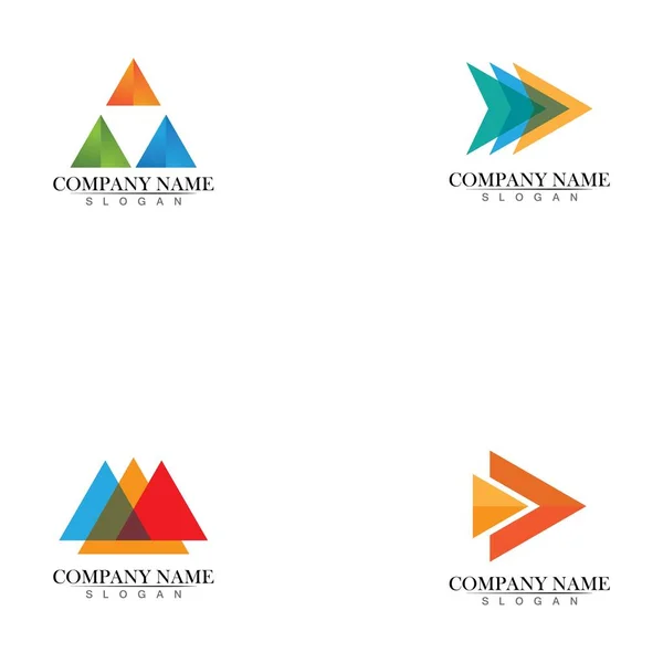 Vettore Progettazione Logo Triangolo — Vettoriale Stock