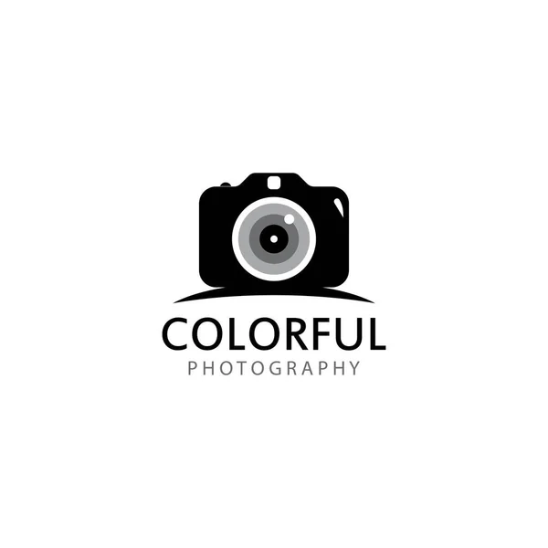 Photography Camera Lens Logo Design Vector — Image vectorielle
