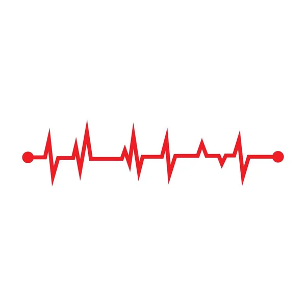 Дизайн Мистецтва Здоров Медичний Пульс Серцебиття Векторний Шаблон — стоковий вектор