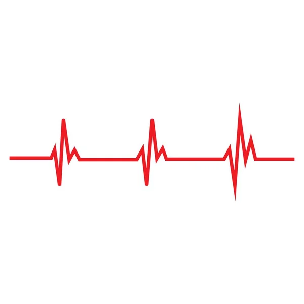 Дизайн Мистецтва Здоров Медичний Пульс Серцебиття Векторний Шаблон — стоковий вектор