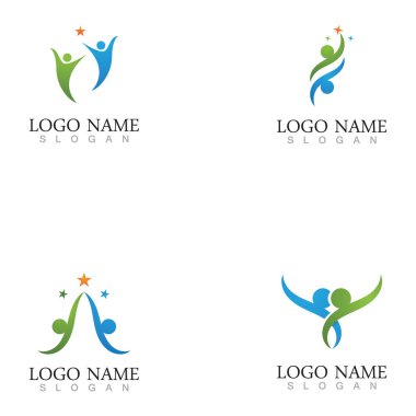 İnsanlar logo başarı şablonunu önemser