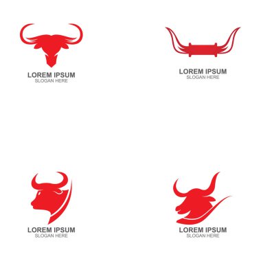 Boğa boynuzu ve bufalo logosu ve semboller simge uygulaması