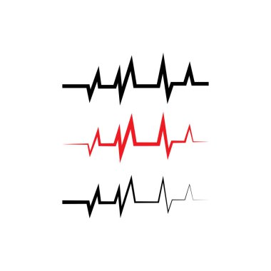 Nabız çizgisi çizim vektör şablonu