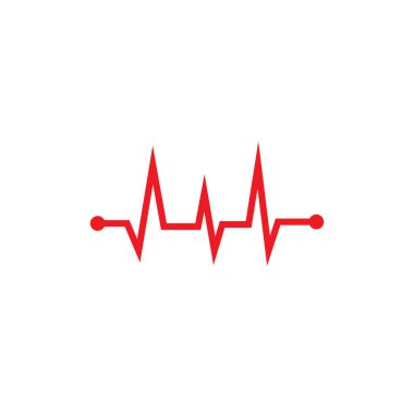 Nabız çizgisi çizim vektör şablonu