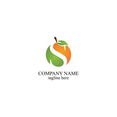 Turuncu logo tasarımı Vektör simgesi çizimi