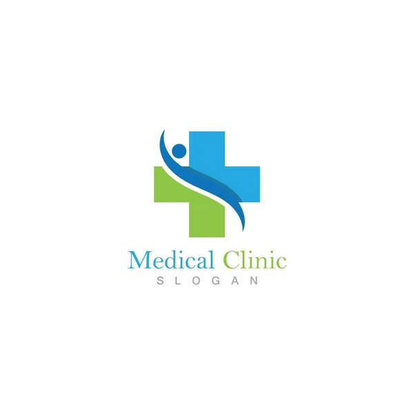 Medische Kliniek Logo Ontwerp Vector Gezondheid — Stockvector