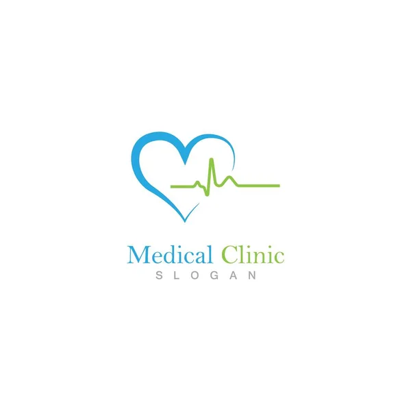 Logotipo Clínica Médica Diseño Vector Salud — Vector de stock