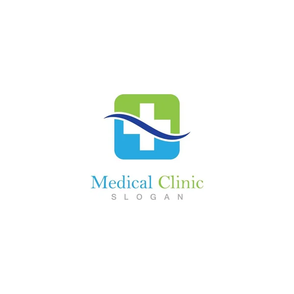 Logotipo Clínica Médica Diseño Vector Salud — Archivo Imágenes Vectoriales