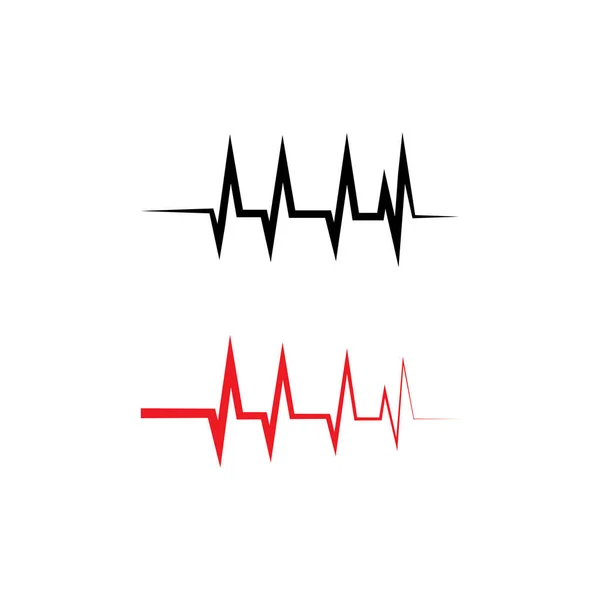 Pulse Line Illustration Vector Template — 图库矢量图片