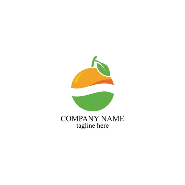 Orange Logo Design Vektor Ikon Illustration Design — Stock vektor