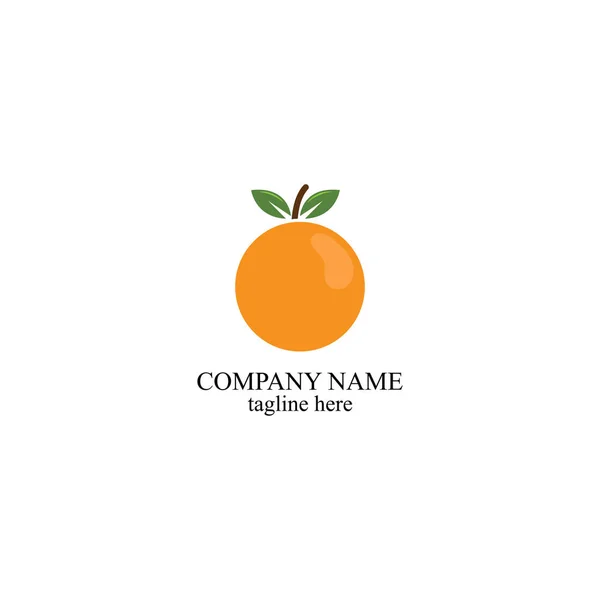 Orange Logo Design Vektor Ikone Illustration Design — Stockvektor