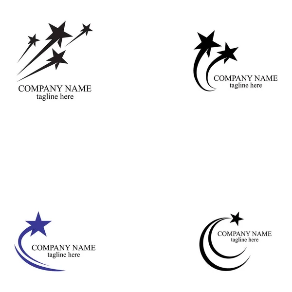 Логотип Set Star Искушает Дизайн Векторной Иконки — стоковый вектор