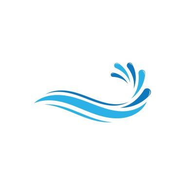 Su sıçrat, Dalga sembolü ve simge logosu şablonu
