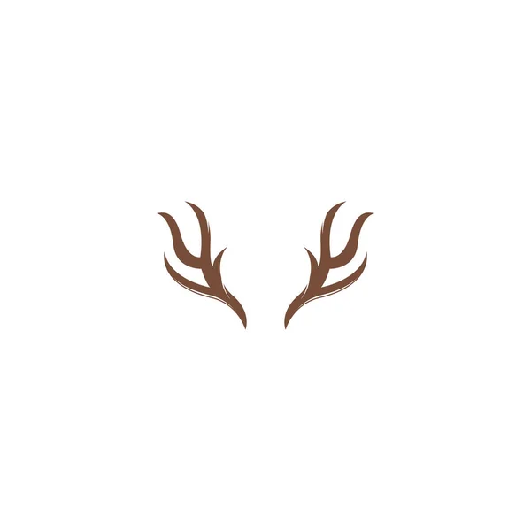 Venado Cornamenta Ilustración Logo Vector Plantilla Vector — Archivo Imágenes Vectoriales