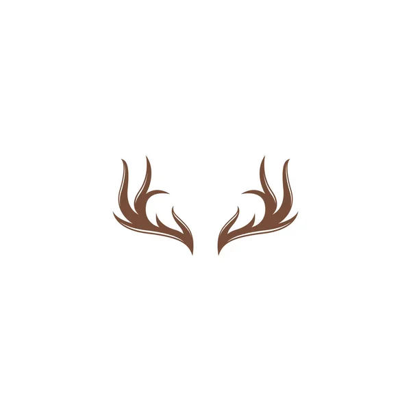 Deer Antler Illustration Logo Vector Template Vector — 图库矢量图片