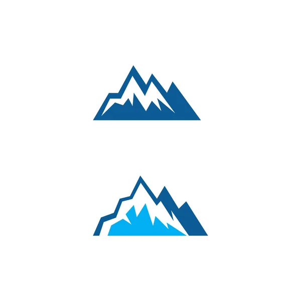 Montanha Pico Vetor Ícone Logotipo Modelo Design — Vetor de Stock