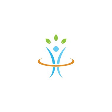 Wellnes sembol vektör illüstrasyonu