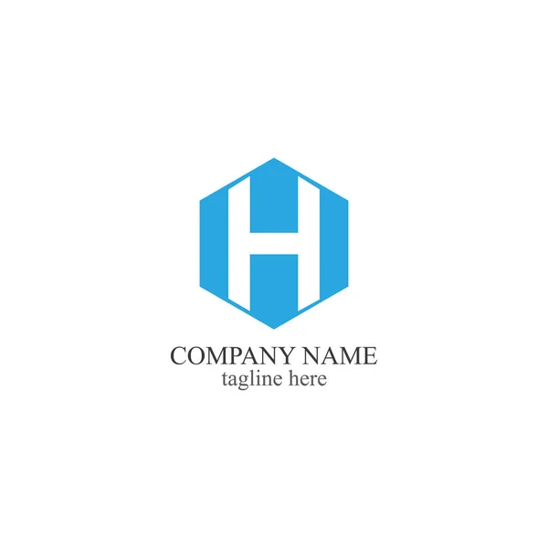 Lettre Hexagone Vecteur Logo Modèle Conception — Image vectorielle