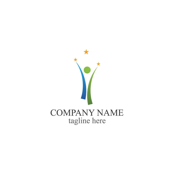 Success People Logo Symboles Business Star — Image vectorielle
