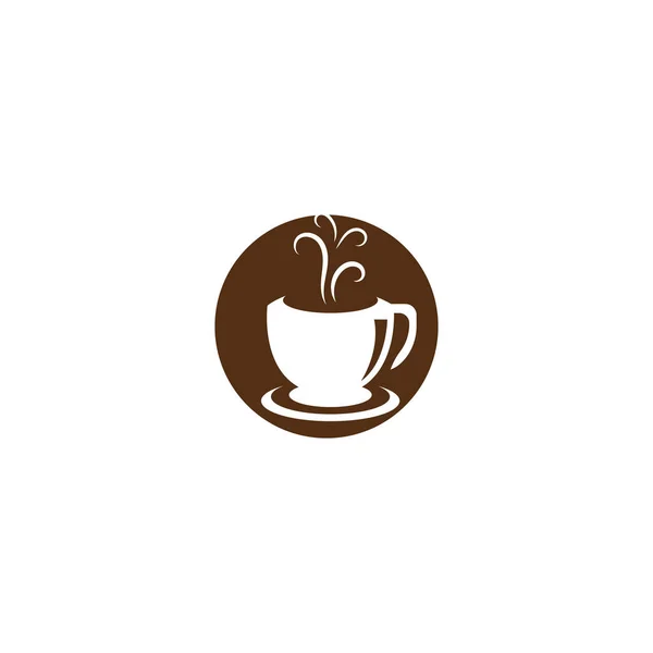 Logo Kawy Ikona Wektor Ilustracji Szablon — Wektor stockowy