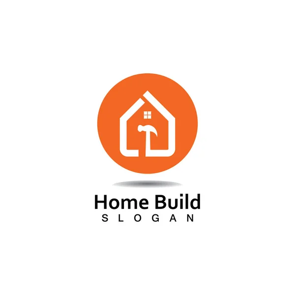 Çekiç Sembollü Yaratıcı Ev Yapımı Logosu